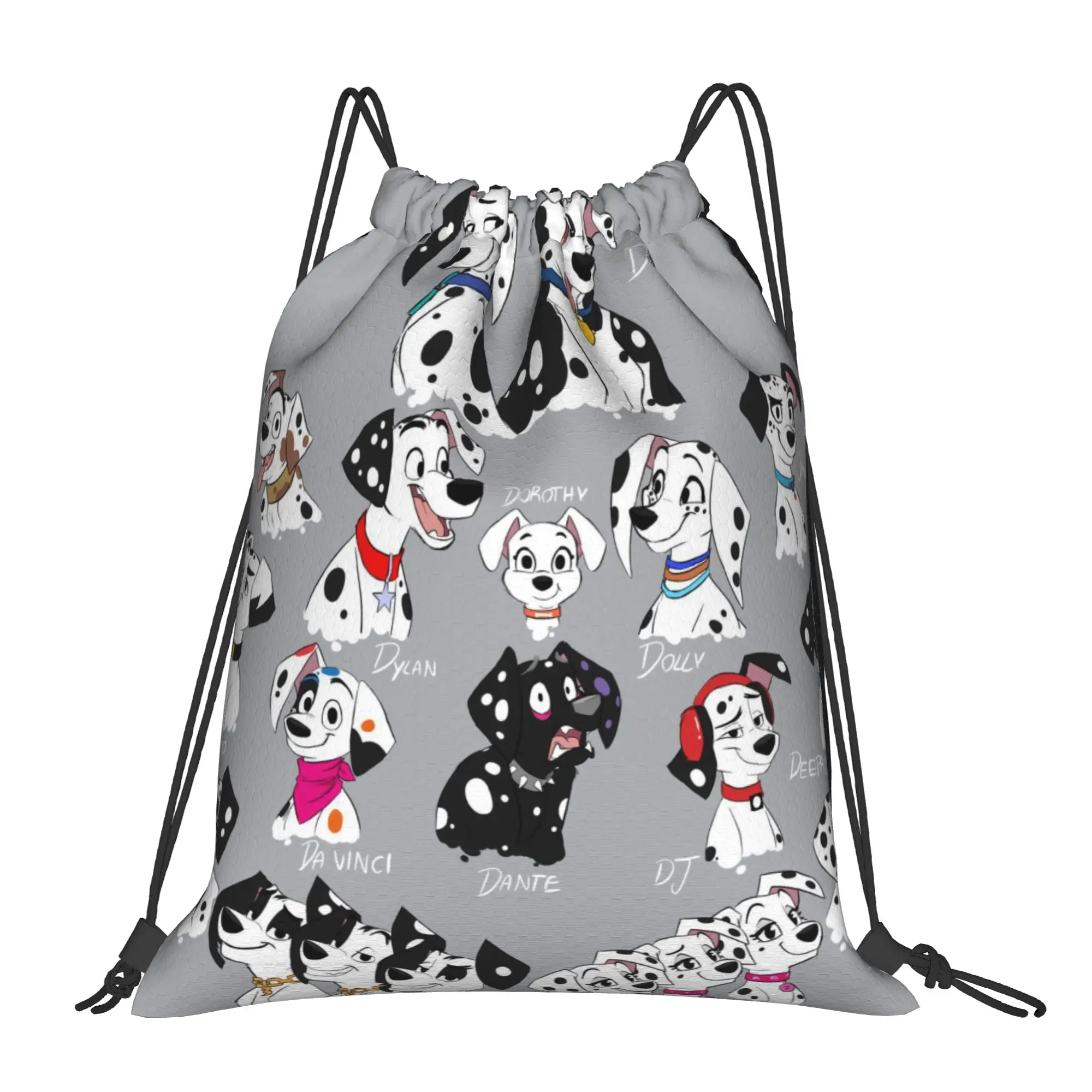 

1 шт. Фигурка щенка с характером Портативные спортивные сумки-рюкзаки на шнурках Dalmatian для хранения вещей