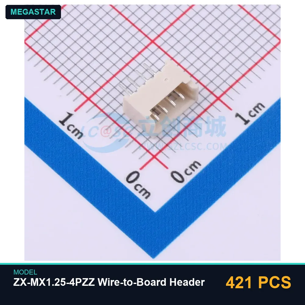 421 PCS Megastar ZX-MX1.25-4PZZ Wire-to-Board Header