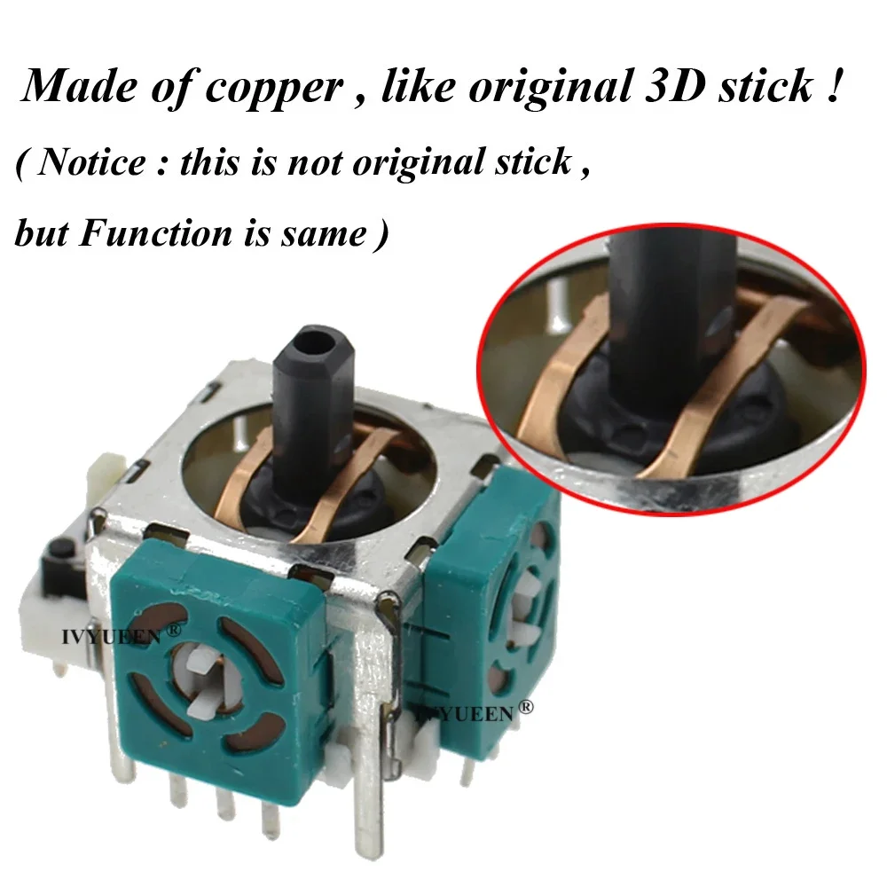 IVYUEEN 2 X 3D Analog Stick Sensor Potentiometers + 2 X Thumb Sticks ฝาปิดสำหรับ Microsoft Xbox 360 Controller Repair อะไหล่