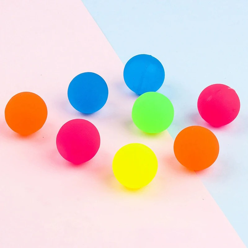 12-24PCS/Pack Assorted Solid Color Bouncing Ball Elasticity Chasing Game Prop Suitable for Cat Dog Indoor Outdoor Pet Favors ZYF