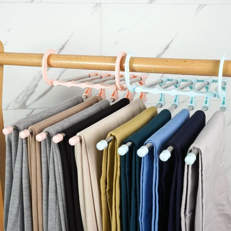 Folding Pants Storage Multifunctional Hanger for Pant Rack Hanger Clothes Organizer Hangers Save Wardrobe Space Bedroom Closets