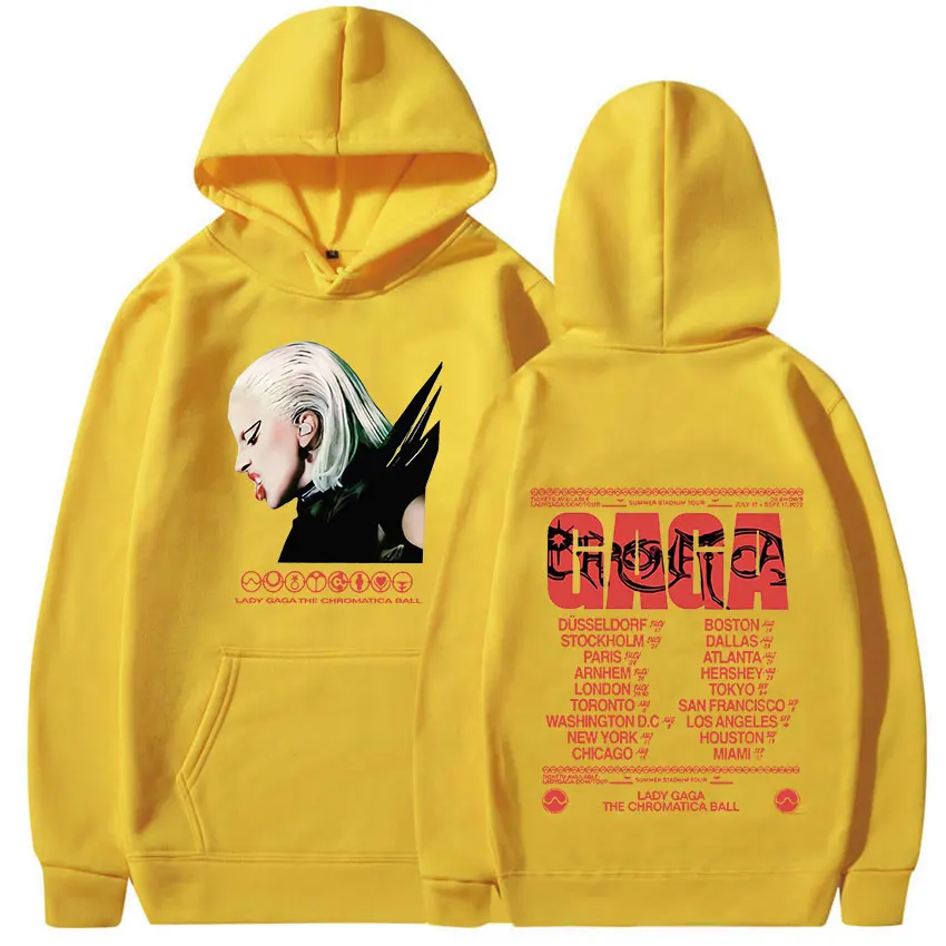 Singer Lady Gaga The Chromatica Ball Tour 2024 Hoodie Men Women