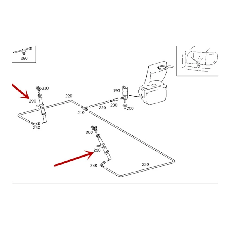 Boquilla de limpieza de faros delanteros, pieza de accesorio izquierda para mercedes-benz W220 2208601347