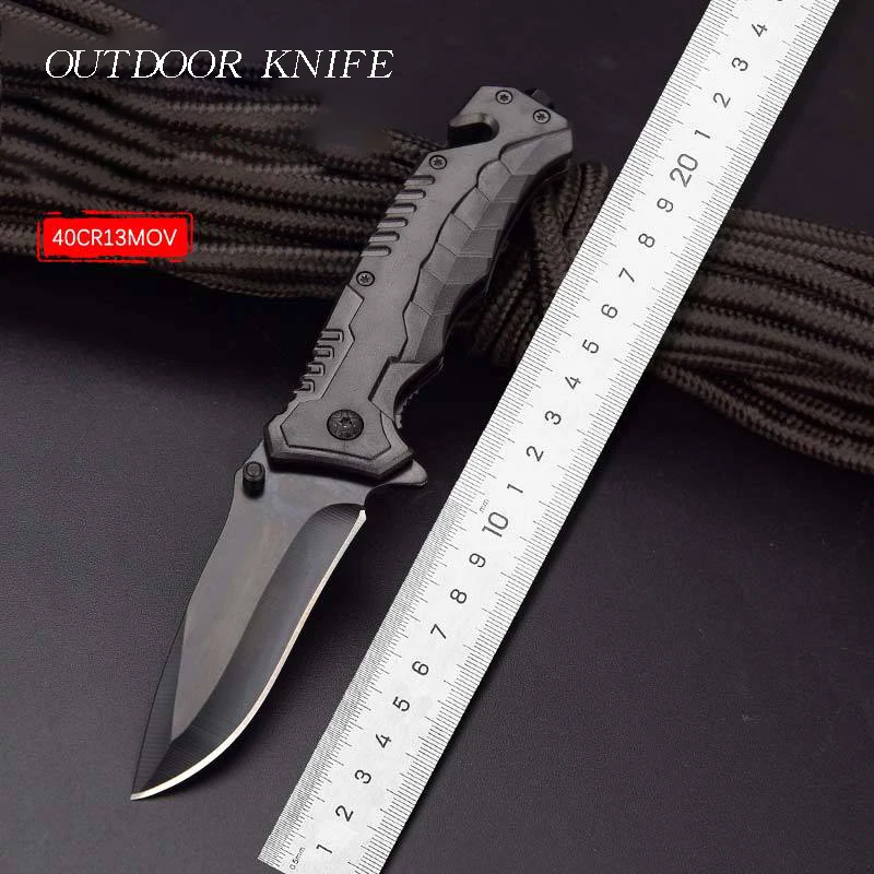 Outdoor multifunctional folding knife for survival, high hardness self-defense, wilderness sharp military knife, wilderness camp