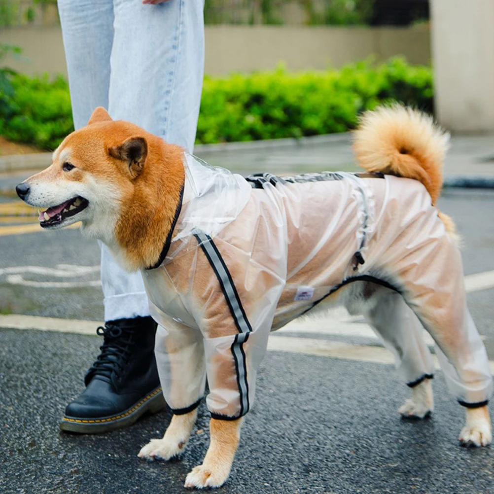 

1pc Waterproof Raincoat Waterproof Rainwear Pet Rainwear Outdoor Cape For Dogs Reflective Durable Rain Gear Rain Protection