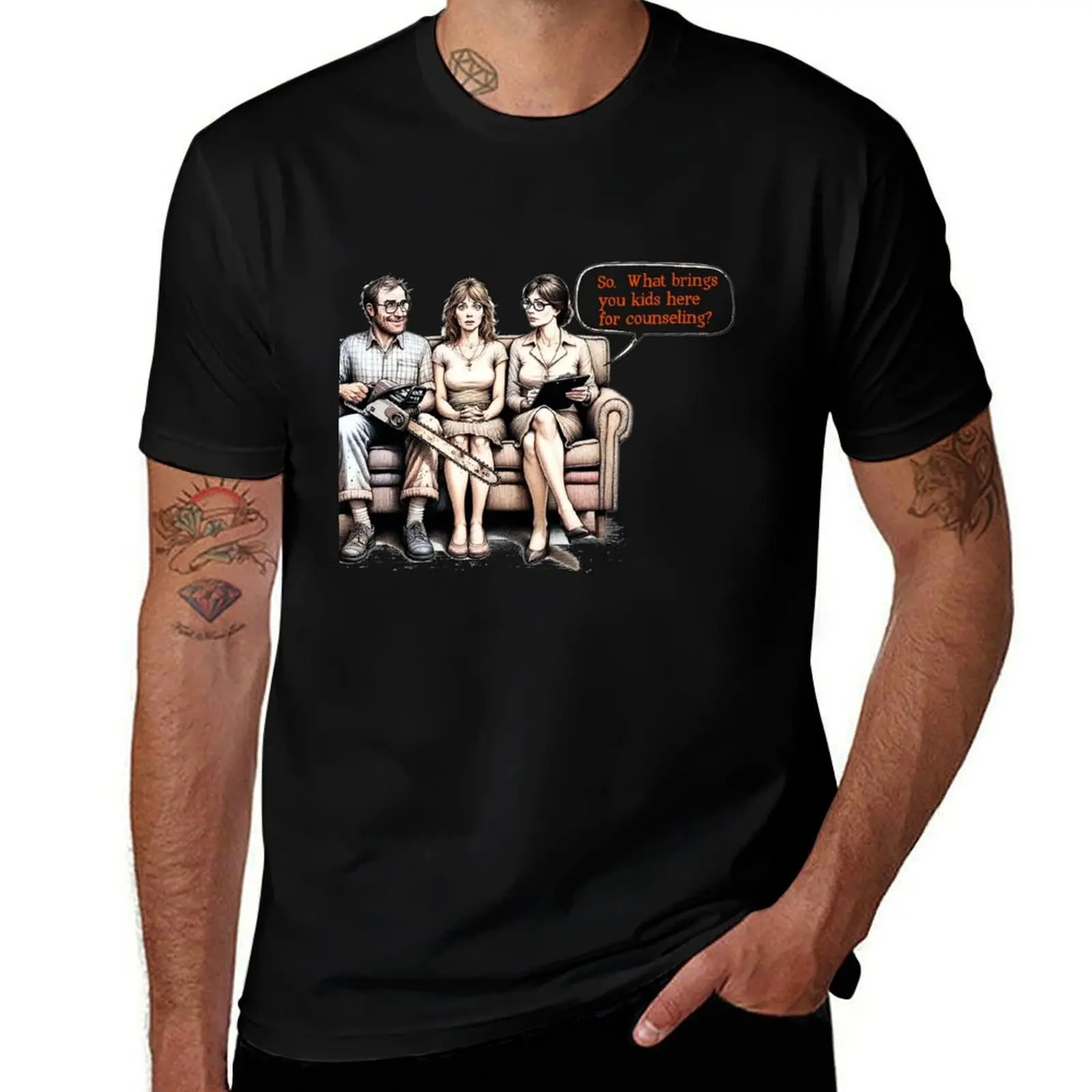 On the counselor's couch. T-Shirt Halloween Casual T-Shirt
