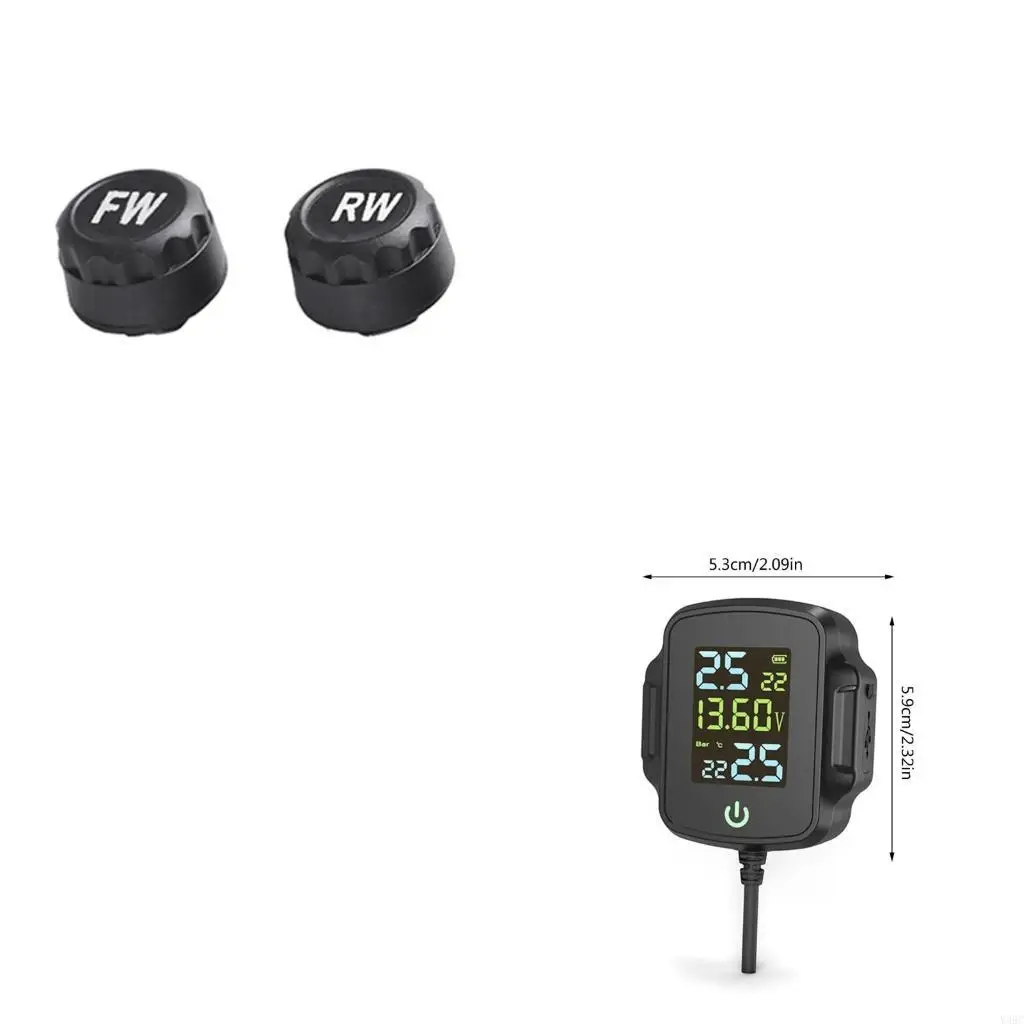 

Система мониторинга давления в шинах мотоциклов с 2 датчиками с 2 датчиками с 2 датчиками