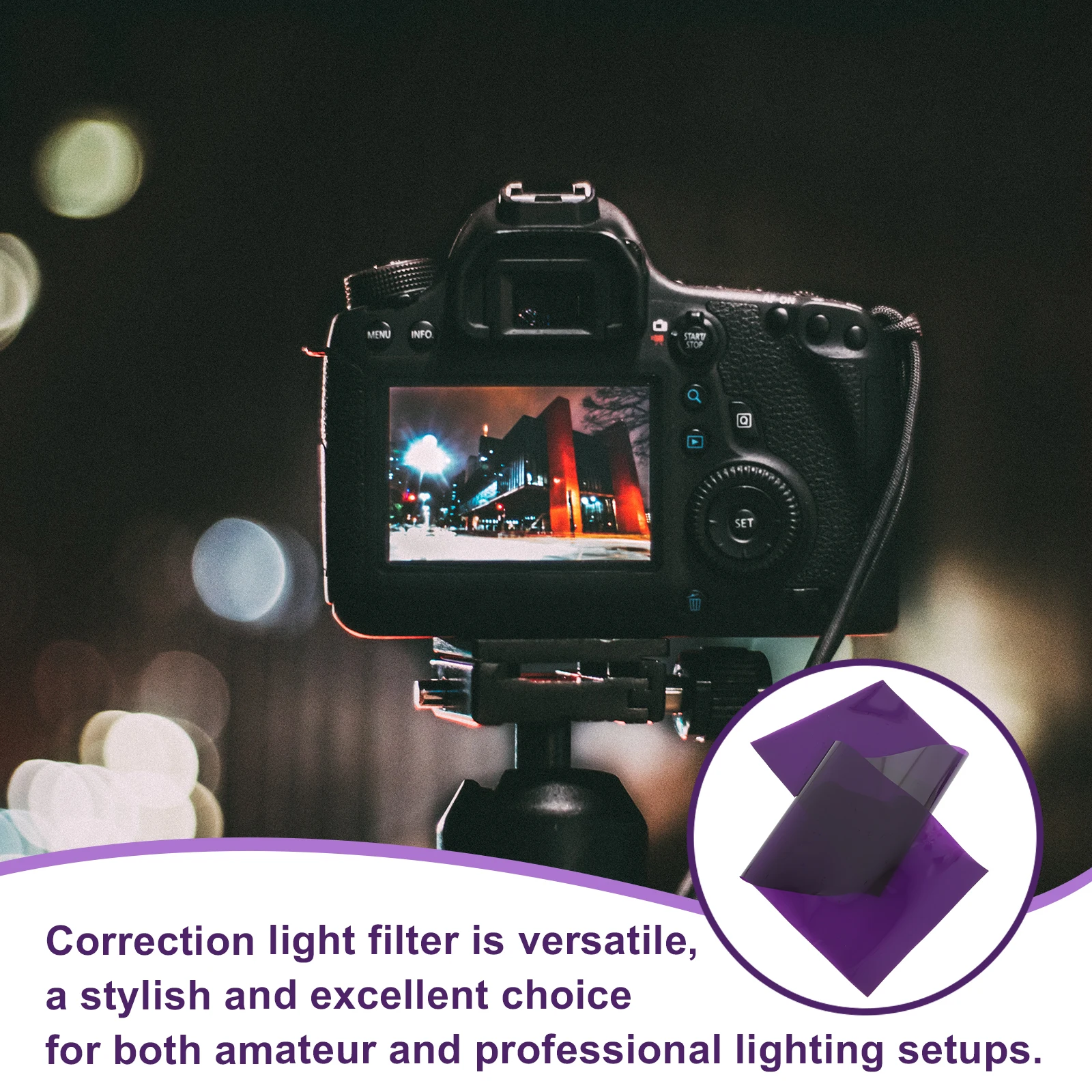 

1pc Sunset Mood Light Light Diffuser Sheet Color Correction Gel For Studio Strobe Flash Lighting Gels Decorative