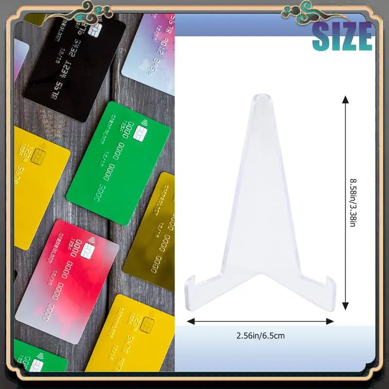 Reliable-10Pcs 35PT-360PT Card Sleeves Display Holder Acrylic Stands Small Rack For Baseball Football Sports Card Trading&Displa