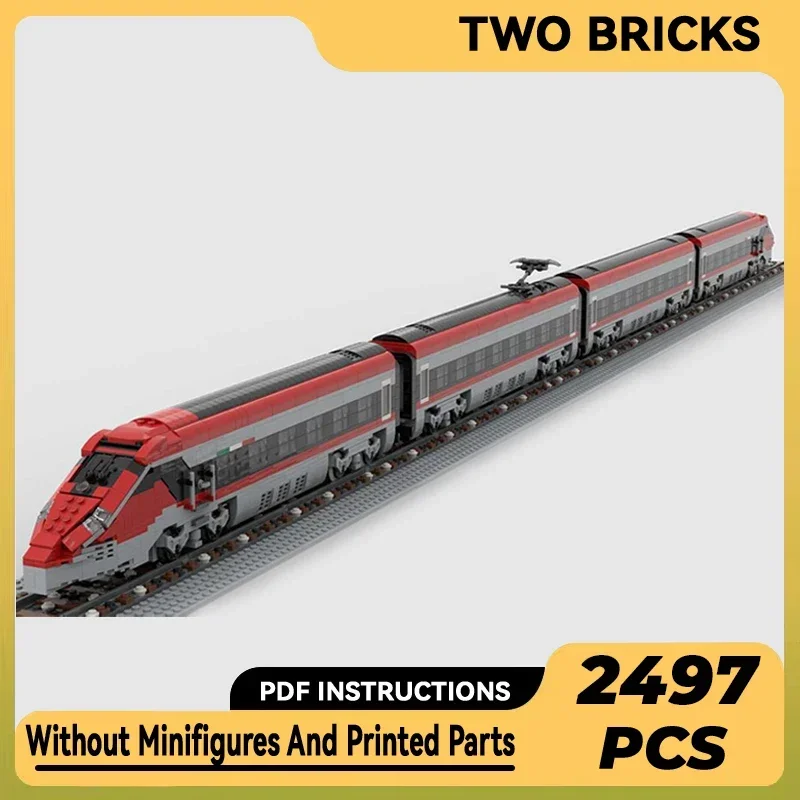 Technical Moc Bricks Model Italian Freccia High Speed Train Modular Building Blocks Gifts Toys For Children DIY Sets Assembling