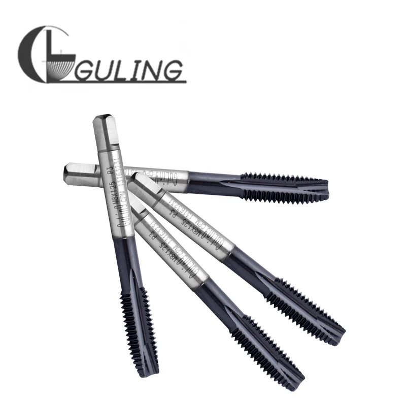 GULING-grifo puntiagudo en espiral para máquina de acero inoxidable, HSS-PM con revestimiento JS, M3, M4, M5, 6, M8, M10, M12
