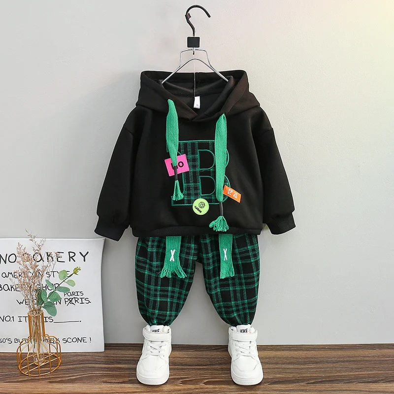 Boys Sweatshirts +Pants Kids Suits Tracksuit 2PCS/Set 2023 Scoop Spring Autumn Cotton Outfits Jogging Suit Children Clothing