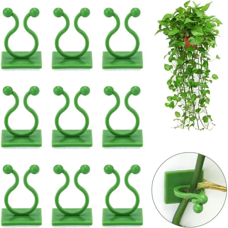 20/50Pcs Plant Vine Climbing Wall Clip Self-adhesive Hook Vine Hanging Fixture Plant Bracket Support Fixing Clip