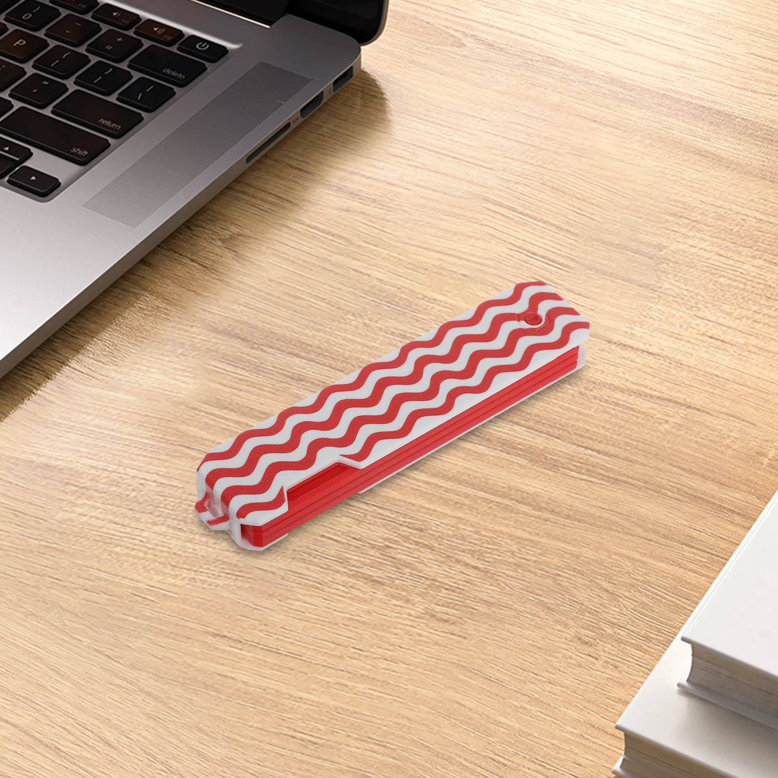 مشط شعر مدمج محمول قابل للطي ذو أسنان واسعة للسفر، أداة تصفيف شعر صغيرة مضادة للكهرباء الساكنة، تصفيف الجذر، أحمر #6