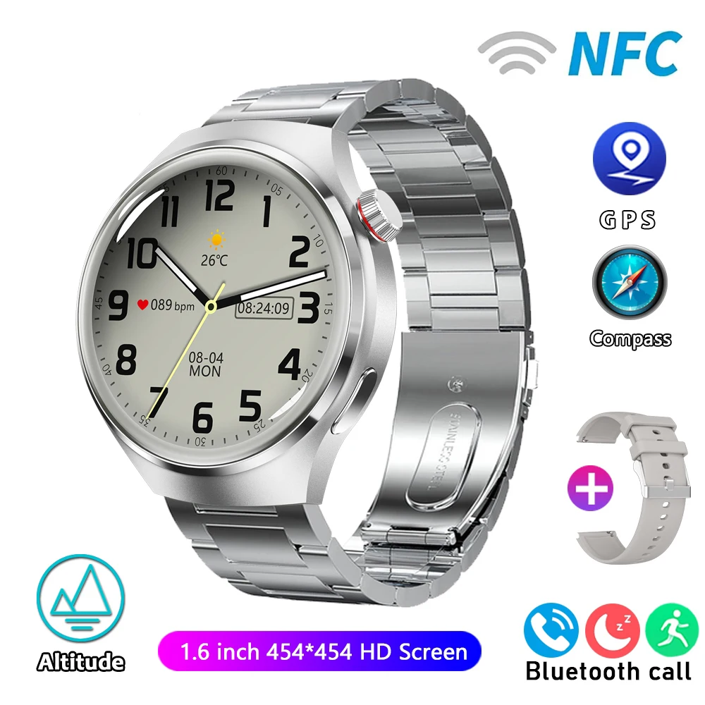 For HUAWEI Watch Pro GPS NFC Smart Watch Men 360*360 AMOLED Screen Heart rate Bluetooth Call IP68 Waterproof Man Smartwatch 2024