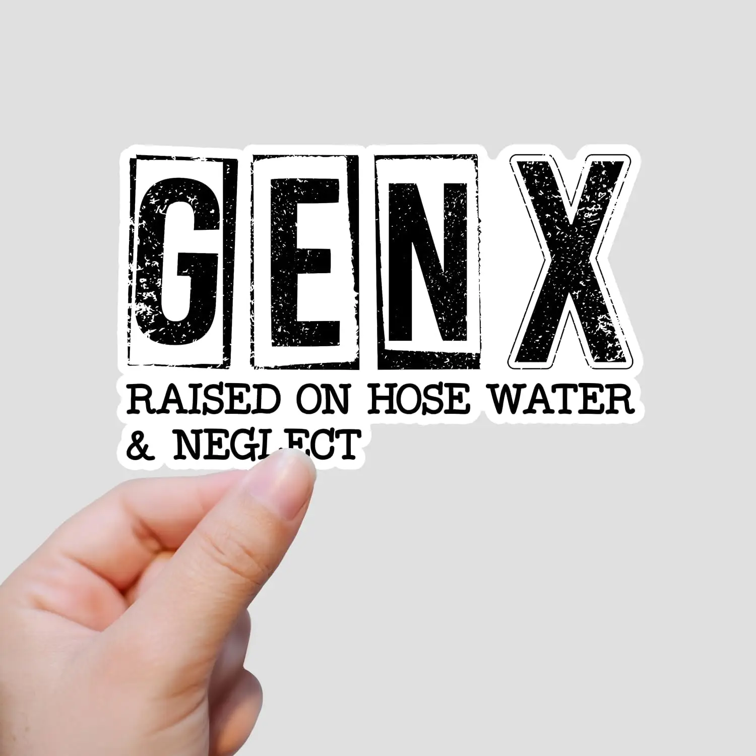 

3 шт., наклейка Gen X, приподнятая на шланге, вода и отрицатель, забавная саркастическая наклейка, украшение, водонепроницаемая виниловая наклейка