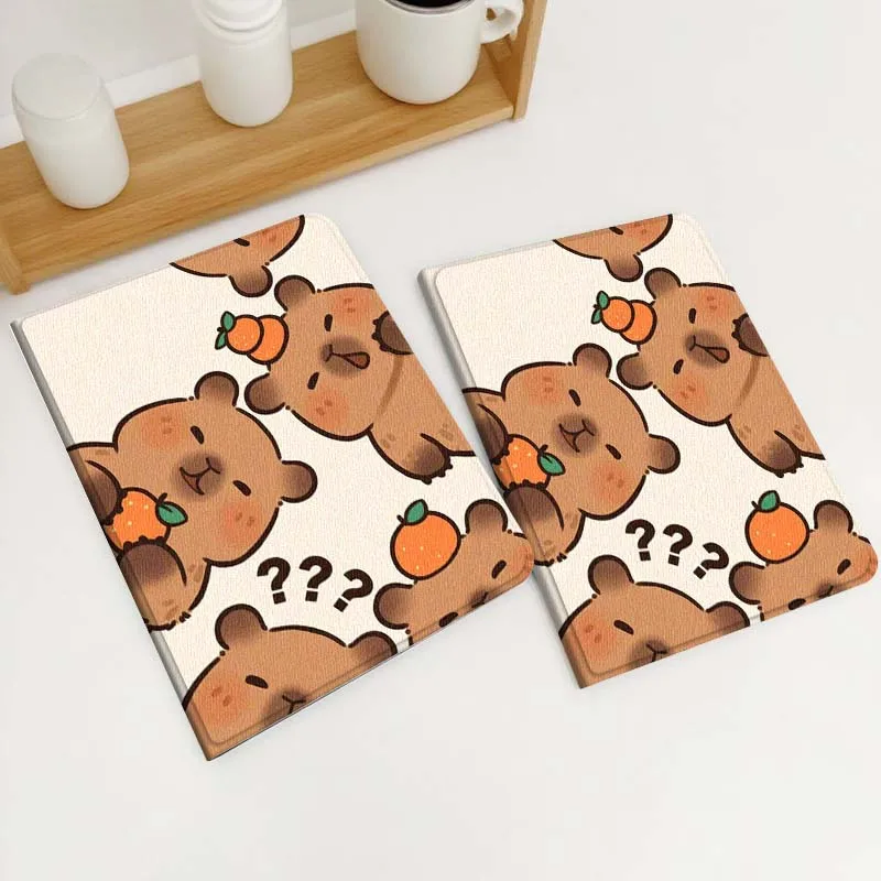 

Capybara Cartoon Cute For Xiaomi Redmi Mi Poco Pad 2 5 6s 7 7s Ultra Pro Max 14 12.4 12.1 inch Soft Tablet Case Gift