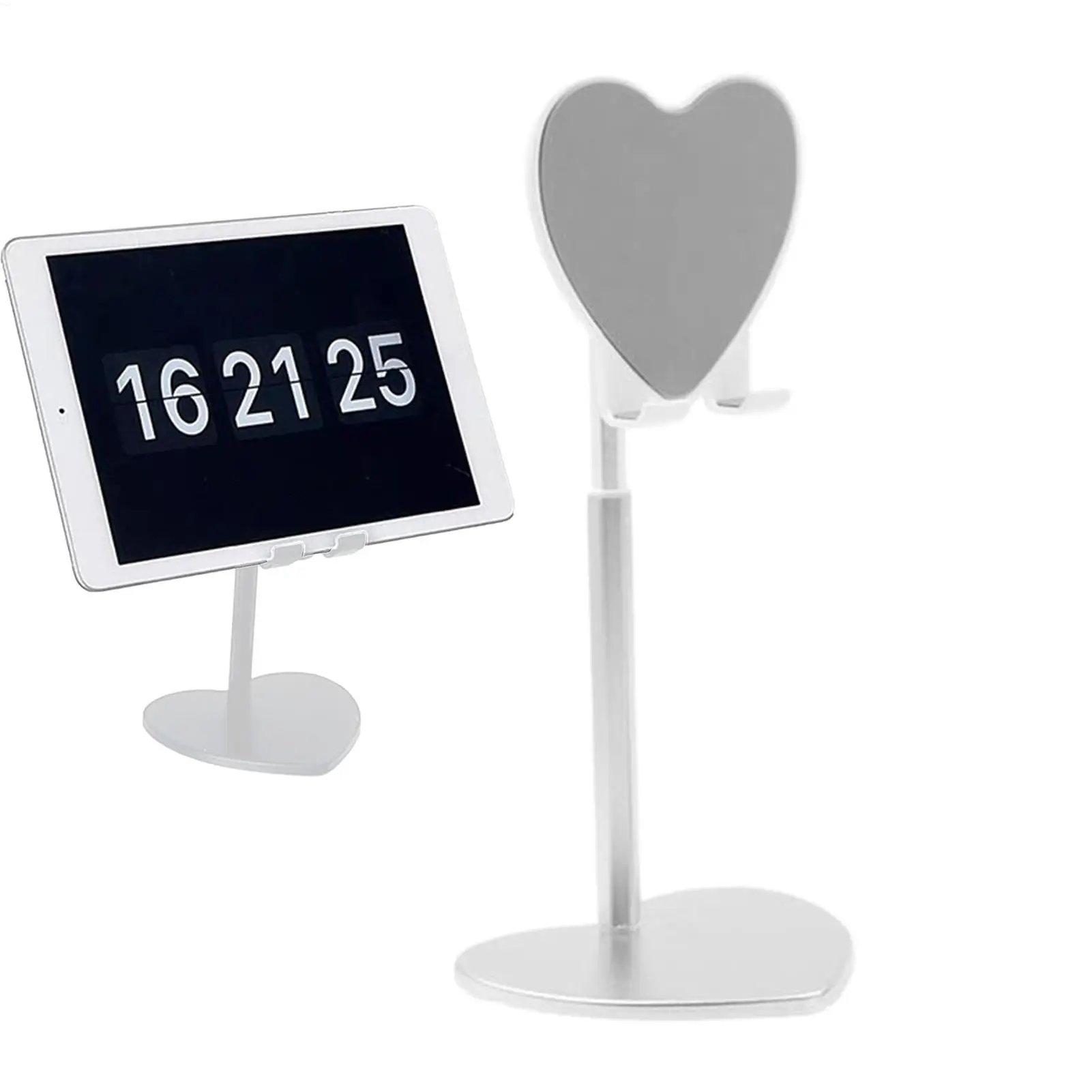 Cellphone Tripod Mount Adjustable Heart Shaped Cell Phone Stand For Desk Retractable Tablet Mount For Desk Phone Tablet Bracket