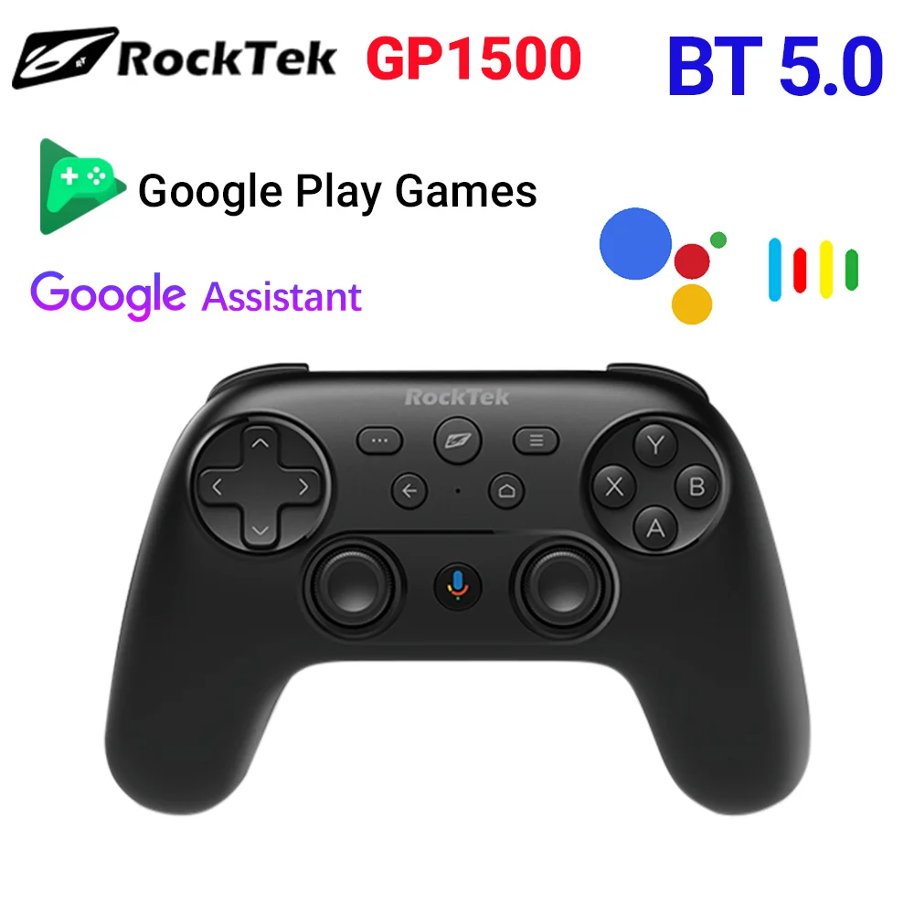 RockTek GP1500 Gamepad with BT and Wired Dual Mode Force Feedback Working with Google Certificated Box TV Stick Dongle Support