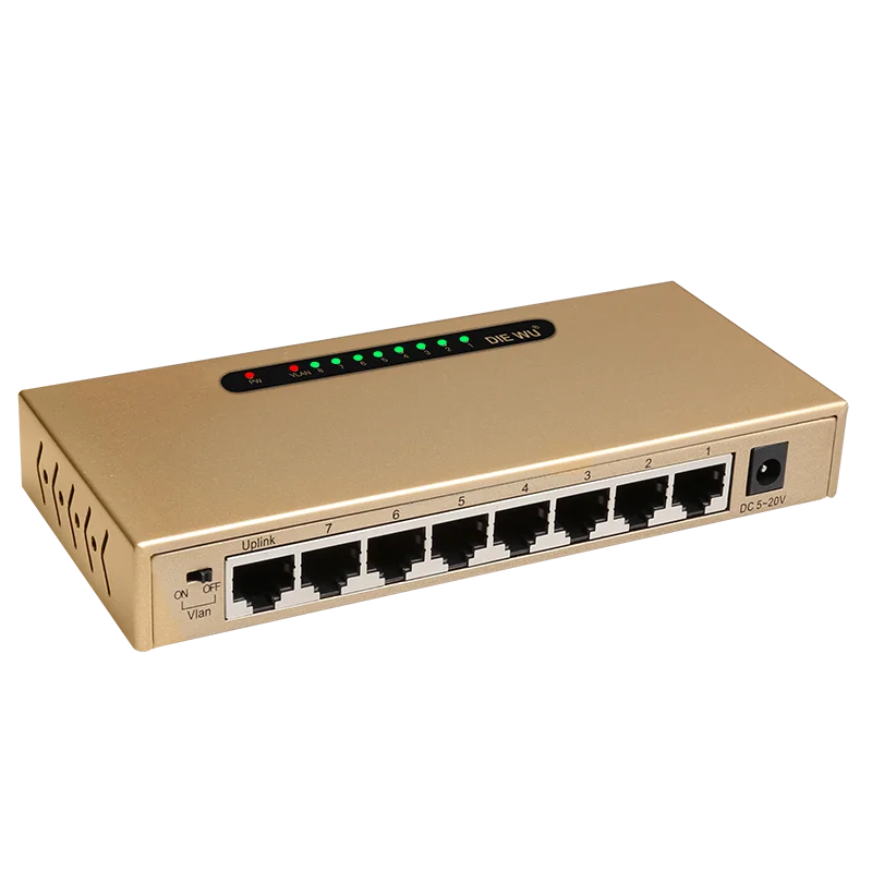 

DIEWU новый дизайн 8-портовый сетевой коммутатор 10/100/1000 Мбит/с Vlan RJ45