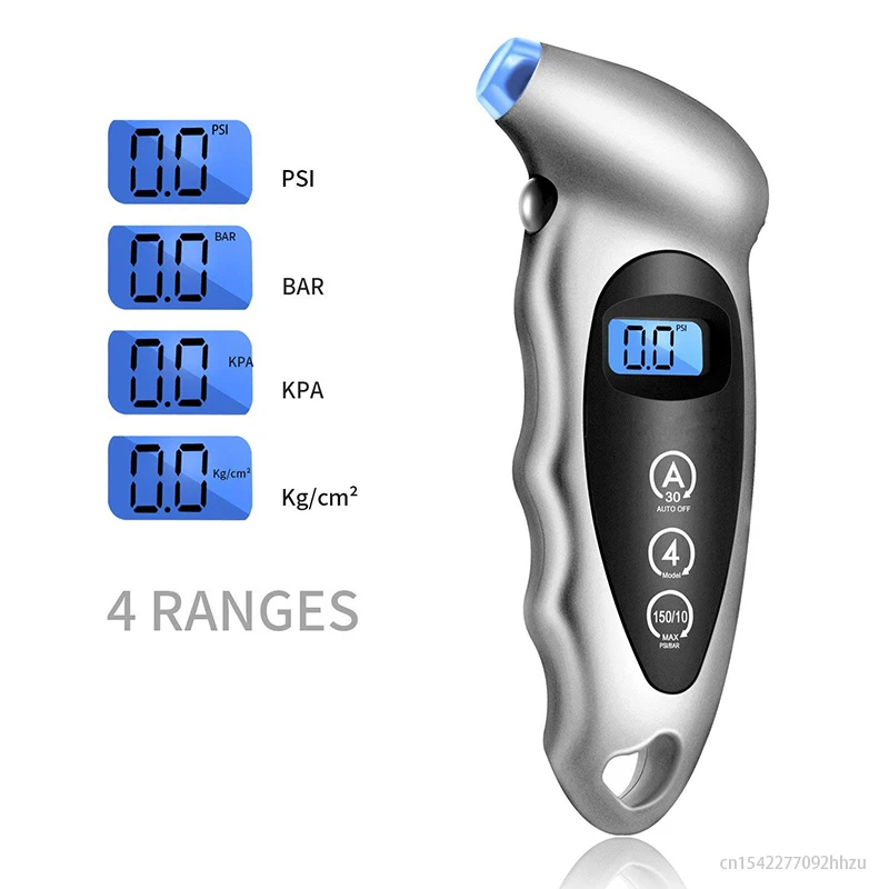 Portable Digital Tire Pressure Gauge 0-150PSI Backlight High-precision Car Barometer Tester Gauge Air Pressure Meter LCD Display