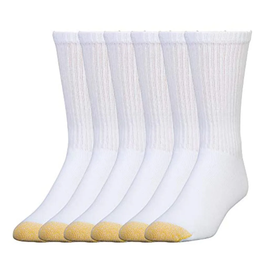 

GOLDTOE Men's Harrington Crew Socks Multipairs for Everyday Wear Soft Comfortable Knit with MoistureWicking Properties Ideal fo