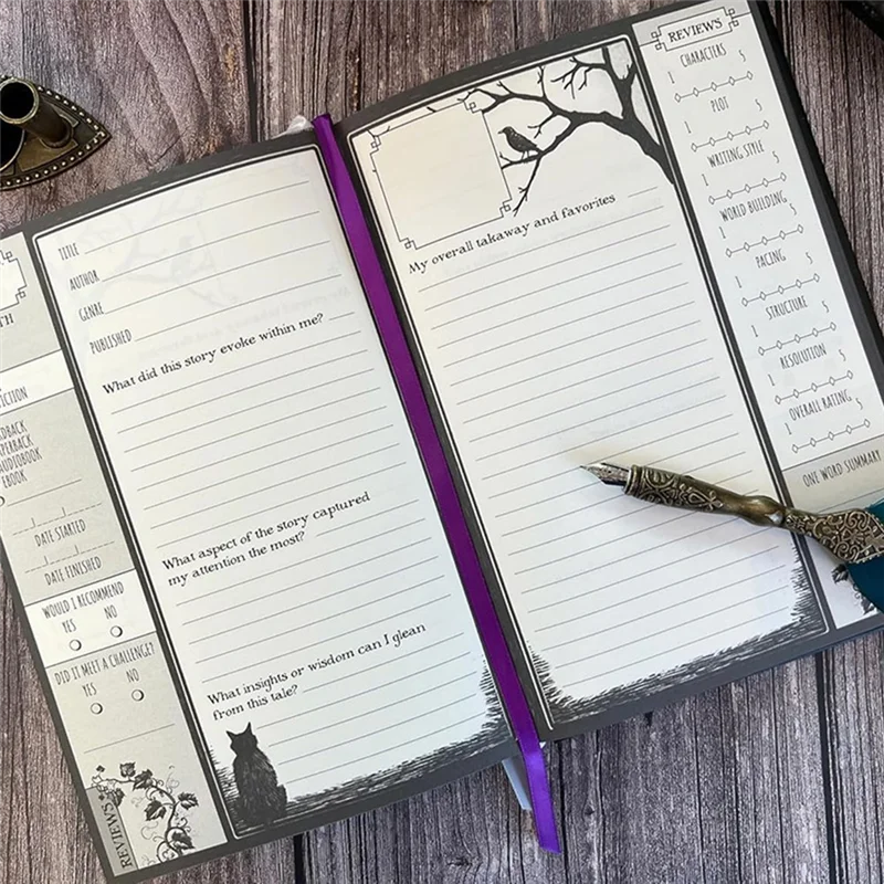 ABDE-Conquest 저널 나이트 리더스 저널 고딕 스타일 독서 저널