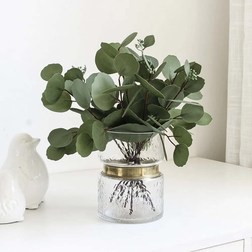 

3D Printing Artificial Eucalyptus Leaf DIY Plants Lifelike Silk Willow Leaves Green Leaves UV Resistant Fake Plants Garden