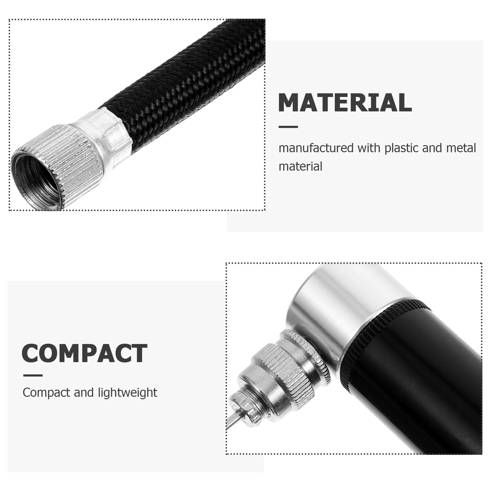 

Portable 8 inch Ball Pump Black Hose Needle for Basketball Football Volleyball Sports Air Pump Durable Efficient Inflation