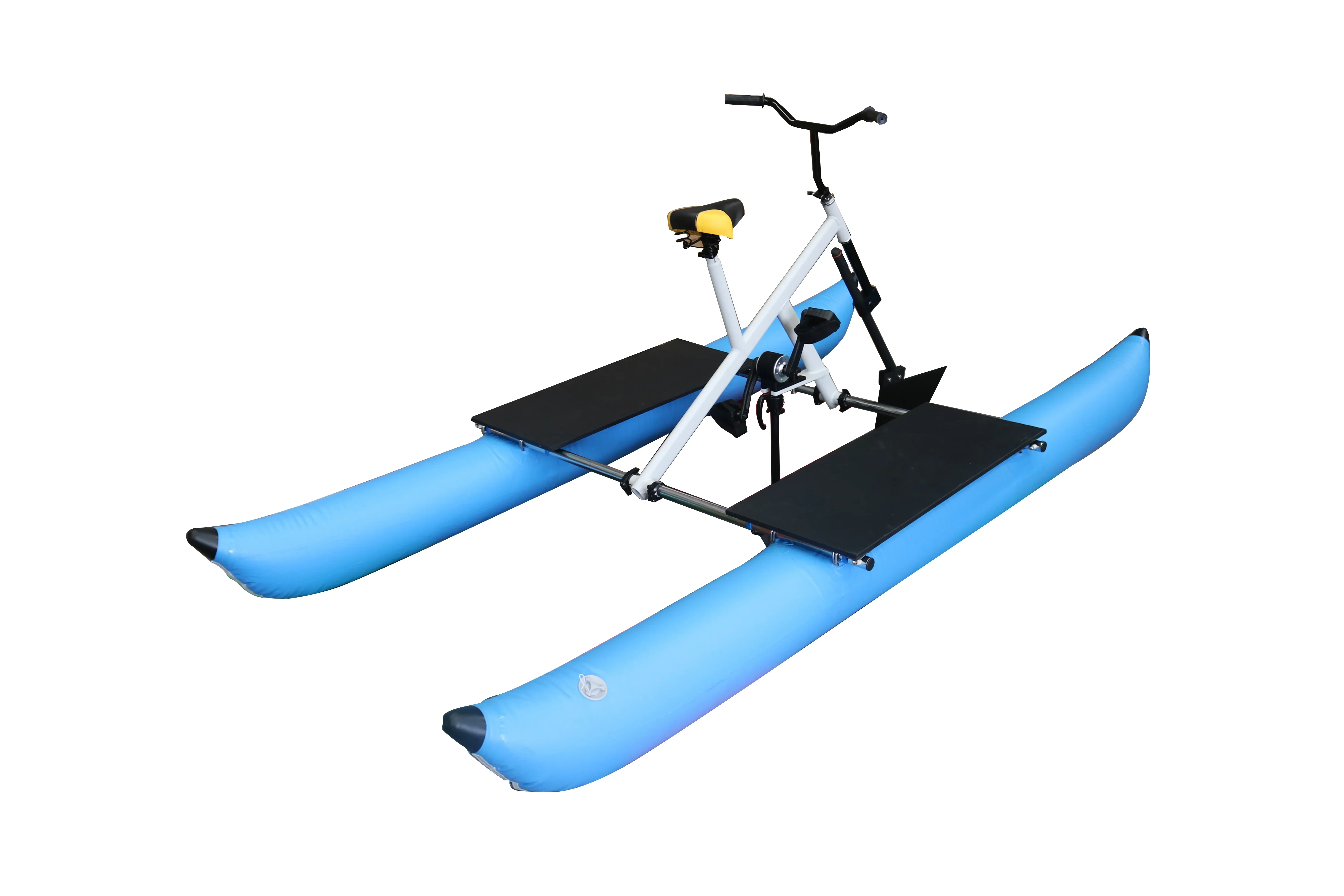 New arrival floating inflatable water bike bicycle bike pedal boats floating bicycle for sale