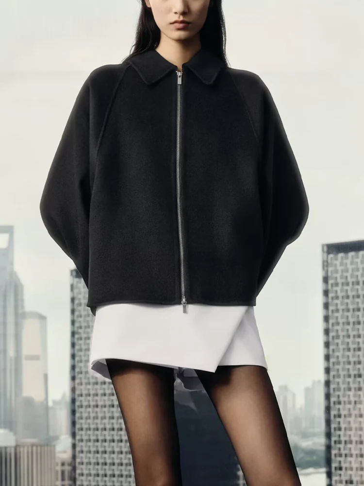 

Европейский и американский стиль, осень 2021, новая женская одежда, дизайн, модная тяжелая смешанная куртка на молнии