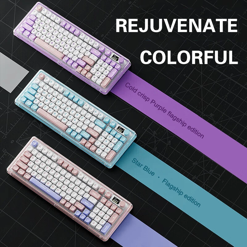 K99 Wireless Bluetooth Three-Mode Mechanical Keyboard E-Sports Gameing RGB Keyboard Office MDAG Height Keyboard