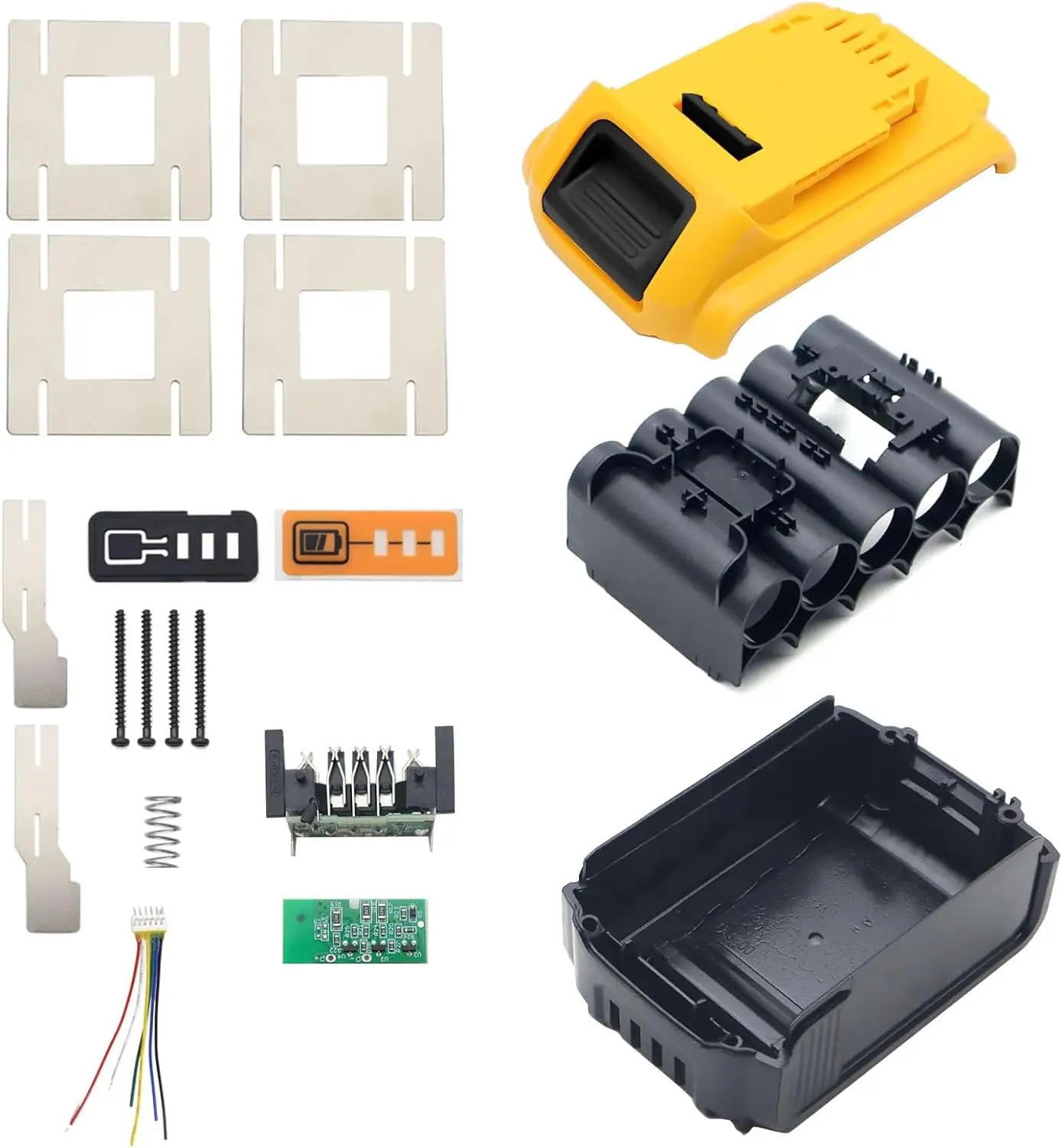 Compatible with Dewalt DCB205 18V 20V Li-ion Battery Plastic Case 5.0Ah 6.0Ah DCB201,DCB203,DCB204 Li-Ion Battery Case