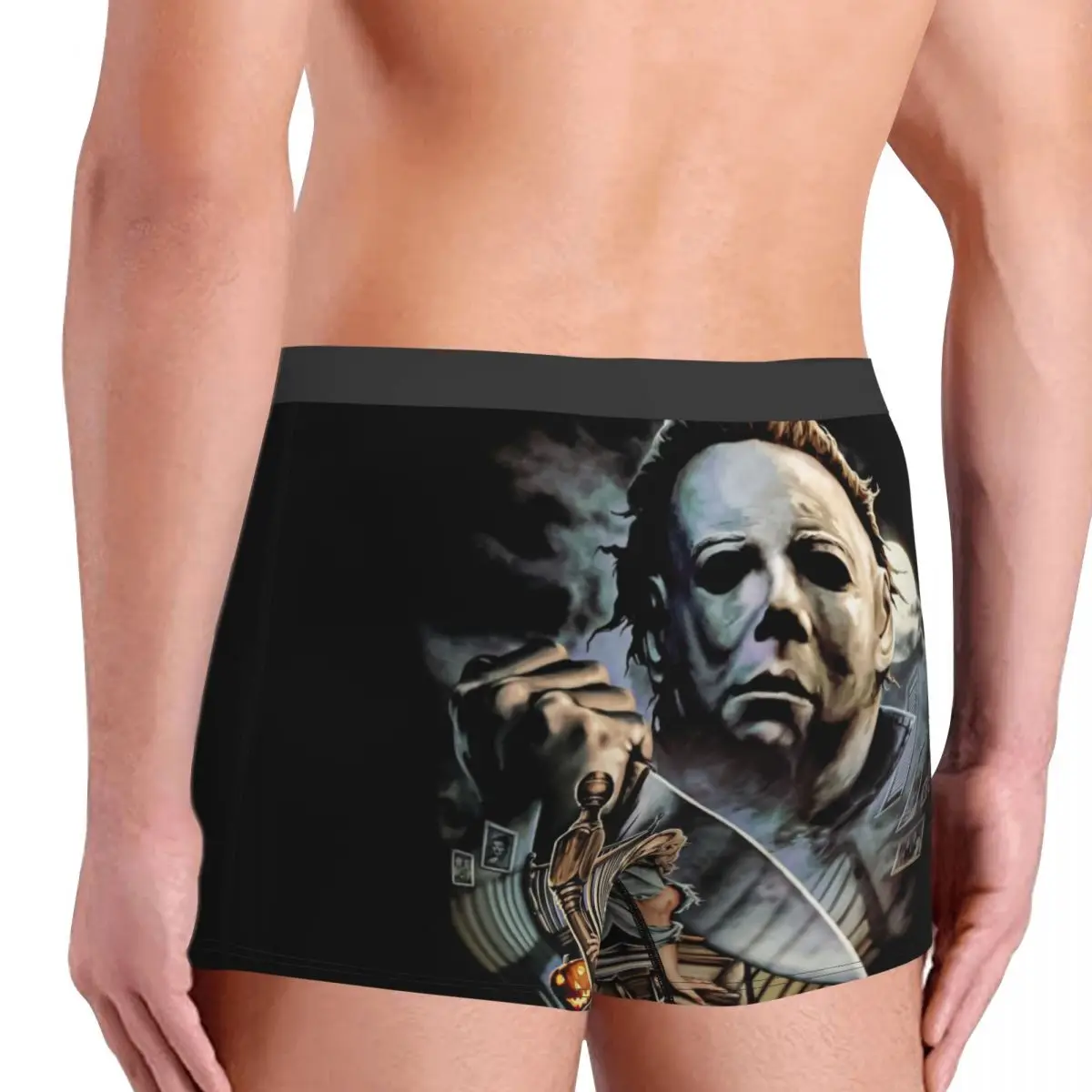 Michael Myers Knives Halloween Scary Movie Underwear Male Print Custom Boxer Shorts Panties Briefs Breathable Underpants