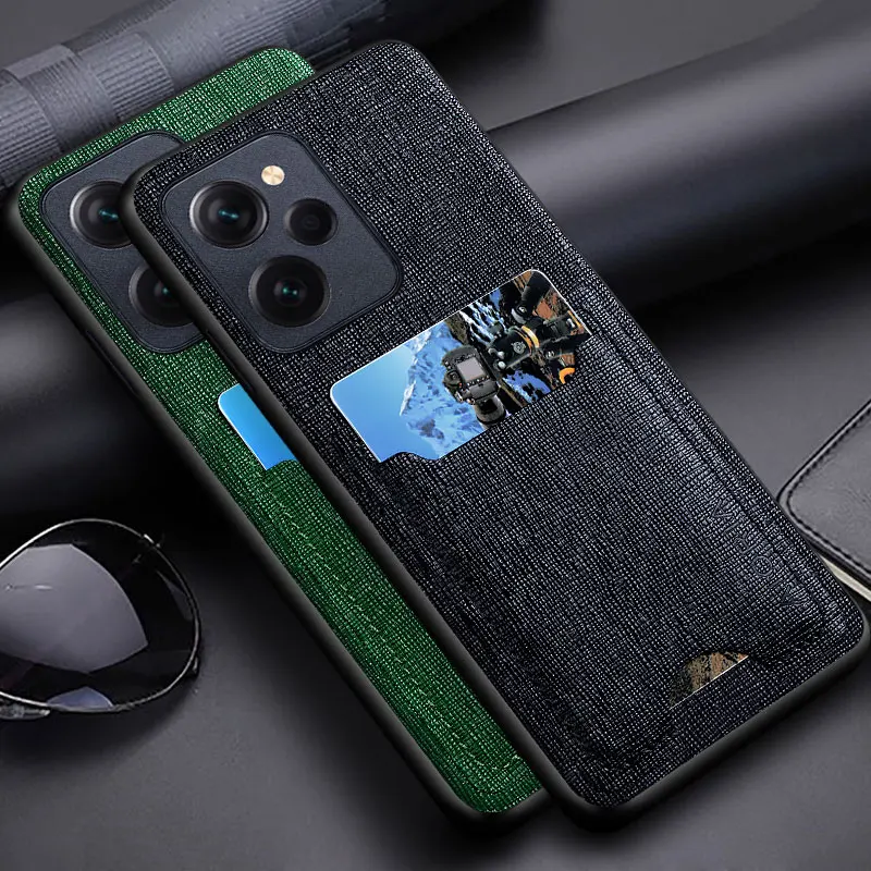 

PU Leather Case with Card Slot for Xiaomi Poco X5 Pro 5G, Luxury Back Cover for Xiaomi Poco X5 Pro