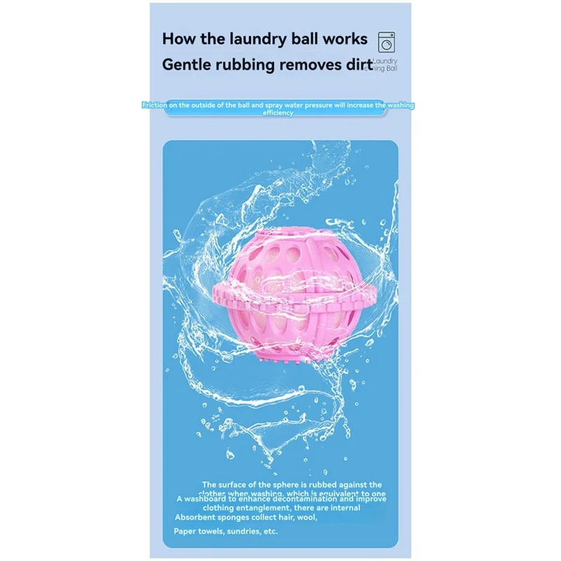 THIVN-Laundry Ball Washing Machine Magic Lindle Filter Bag Anti-Entanglement Cleaning And Decontamination Washing Ball