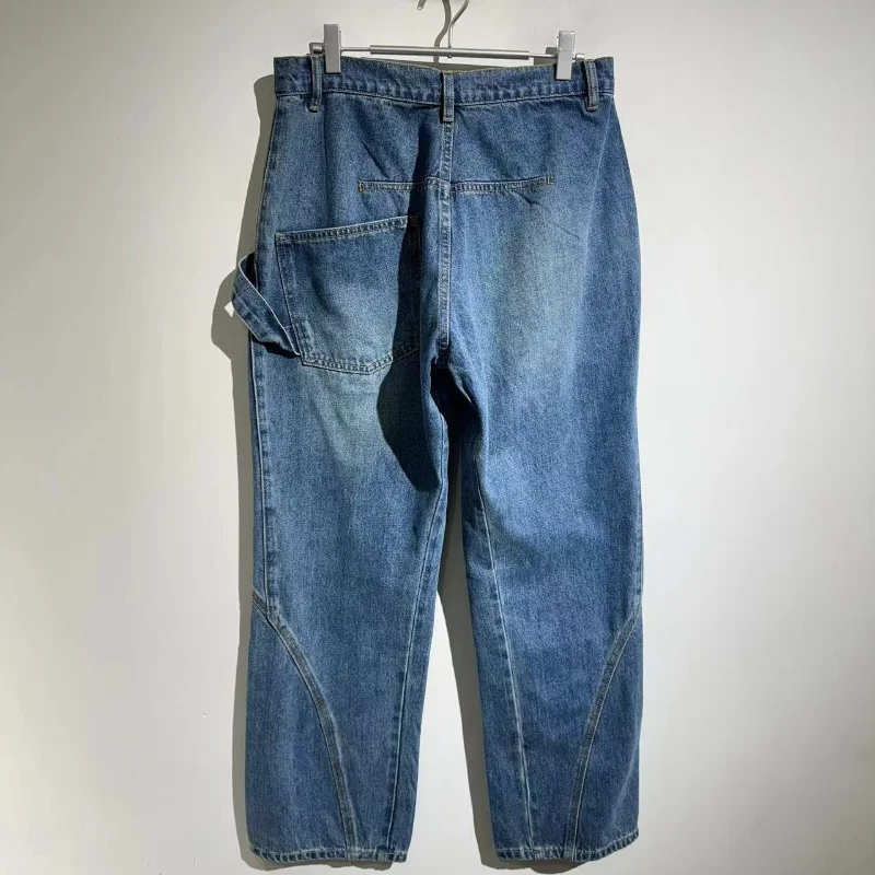 2024ss JW Vintage Patchwork Jeans Y2k Pants Casual Versatility Sweatpants Men Trousers Streetwear Odzież Odzież High Street