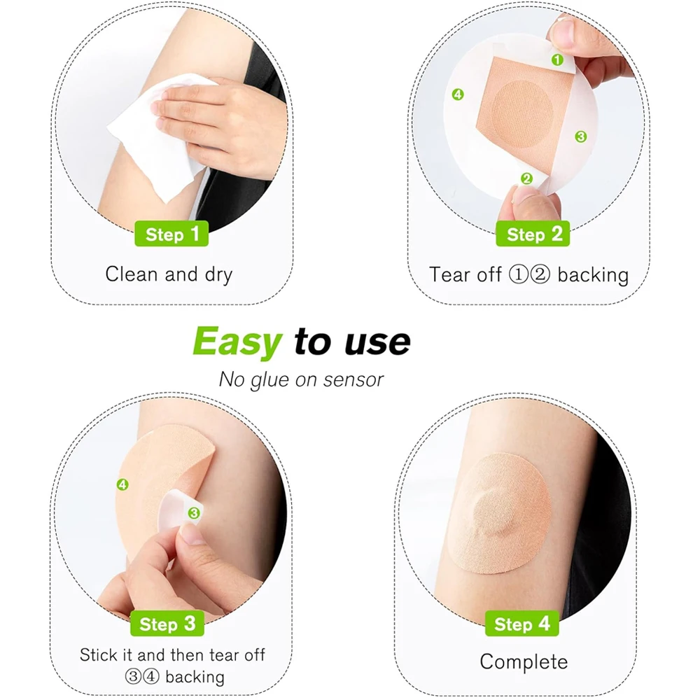 10PC Libre 1/2/3/Pro Sensorabdeckungen, wasserdicht, nicht ausgefranst, extremes CGM-Band, kontinuierliches Glukosemonitor-Patch – Detail 7