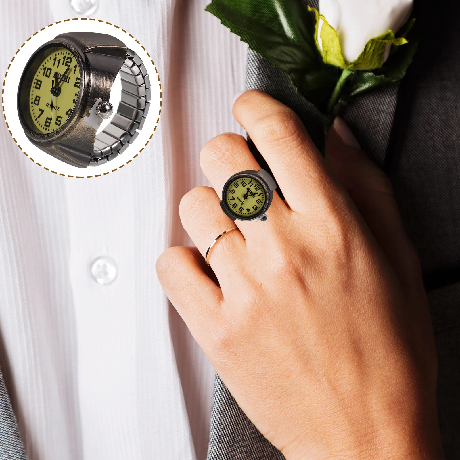 

Creative Retro Ring Watch Vintage Finger Watch Women Jewelry Finger Ring Watch Retro Jewelry Watch Retro Decorative Watch
