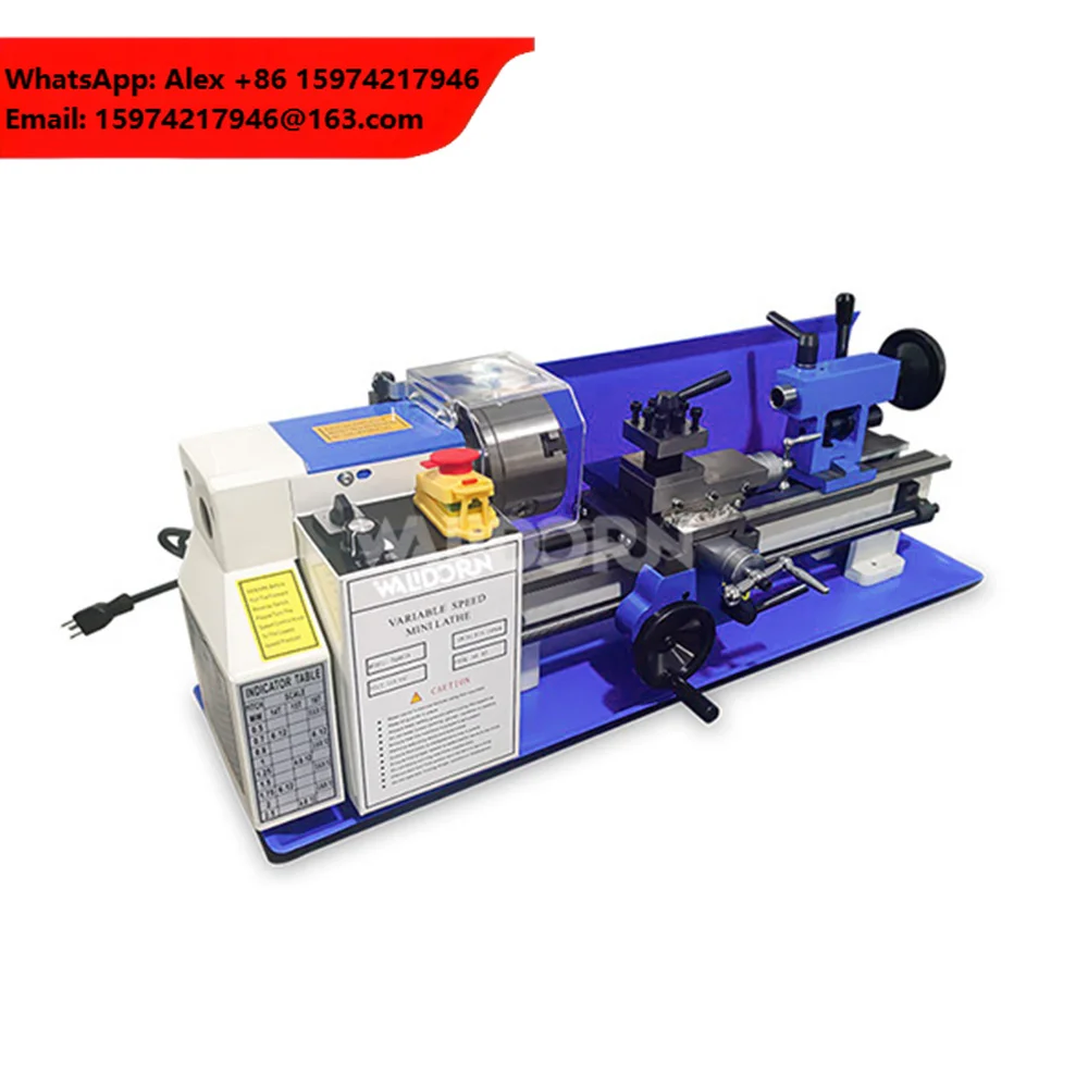 Hobby DIY Benchtop Small Metal Lathe Variable Speed Electric Precision Turning Cutting Machine