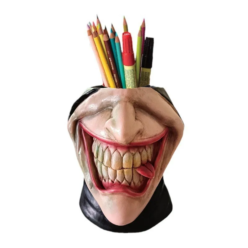 

Creative Funny Vase Terrifying Pen Holder Home Decoration Ornaments Storage Resin Pen Holder Resin Crafts Office Accessories