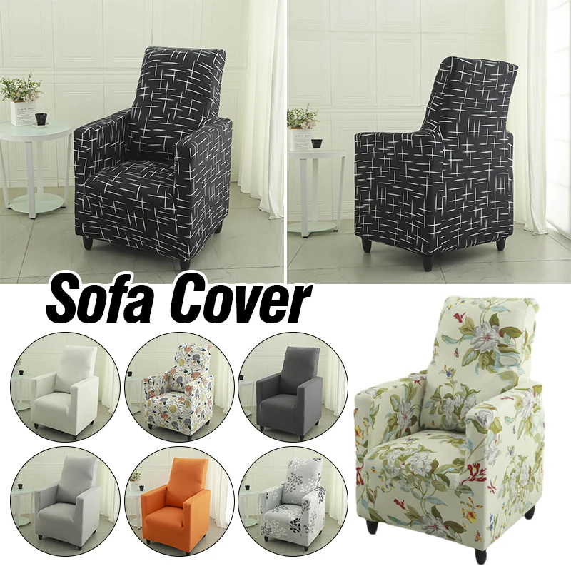 Elastic All-inclusive Sofa Cover Single Sofa Armchair Slipcover Home Living Room Internet Cafe Bar Antislip Chair Slipcover