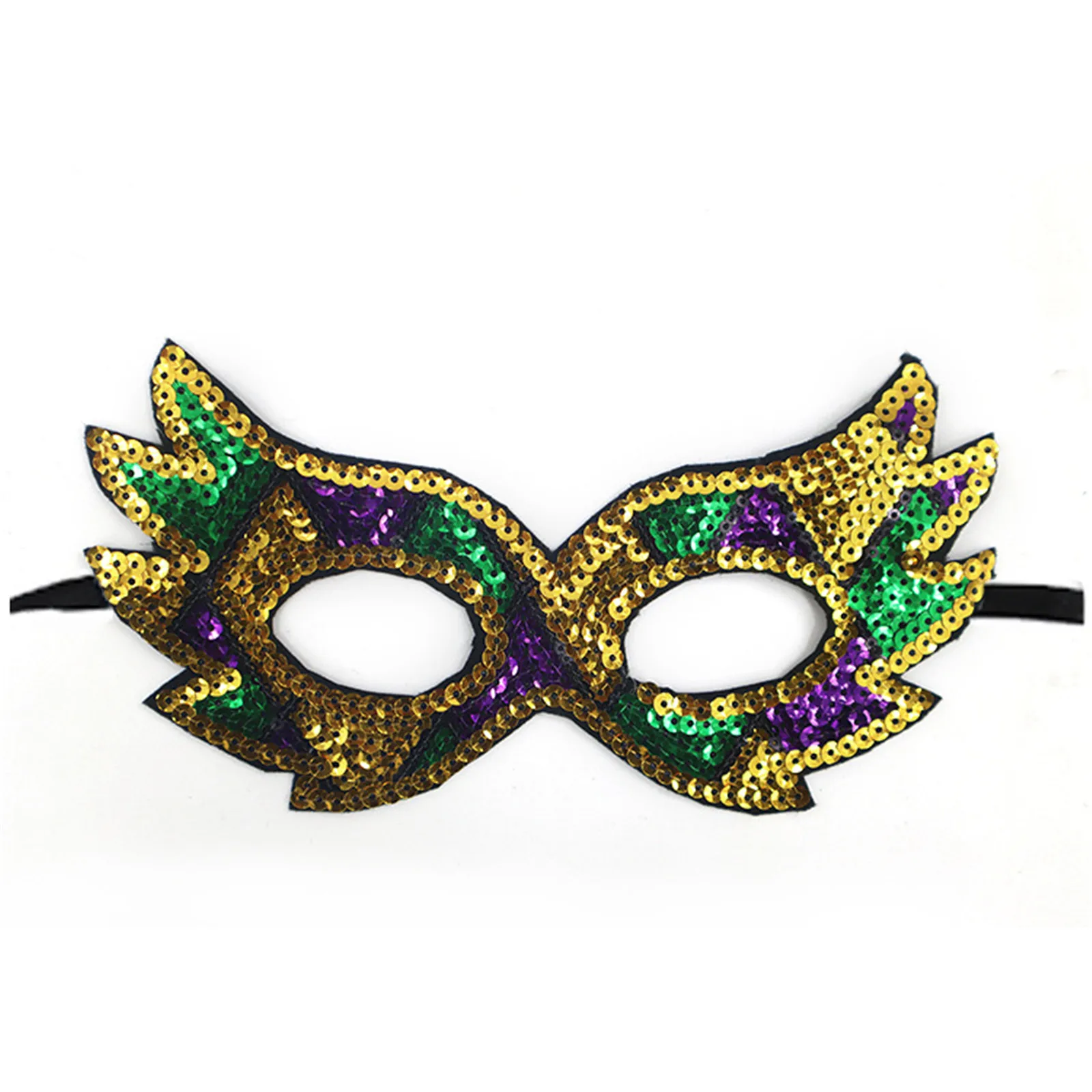 Colore GlitterMardi Gras Anime Maschera Cosplay Maschere per il viso in maschera Donne Puntelli da ballo sexy Maschera di Halloween per la notte degli occhi della regina