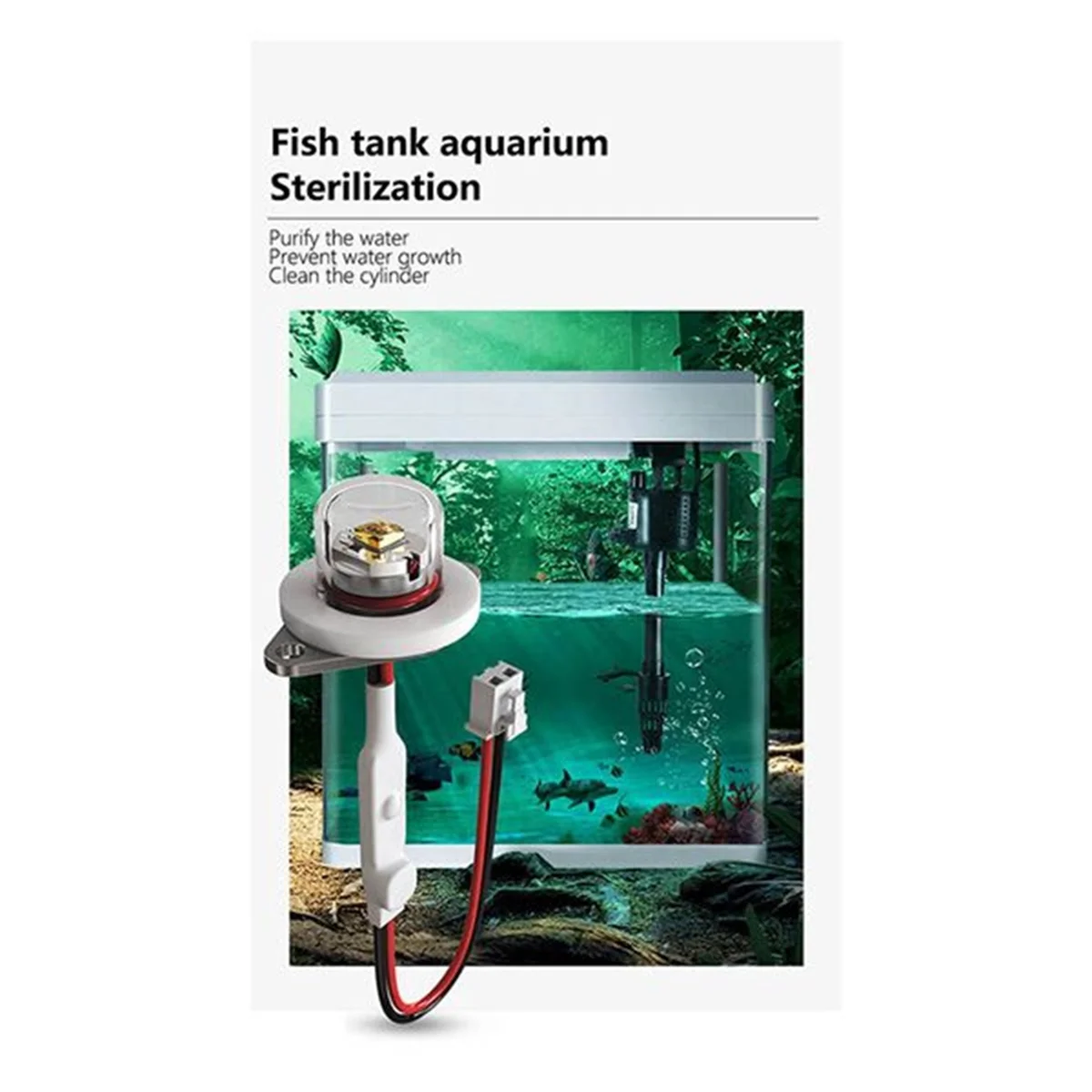 2 ชิ้น DC12-24V UVC 270-280NM อัลตราไวโอเลตเครื่องกรองน้ําฆ่าเชื้อตู้น้ําสัตว์เลี้ยง LED โมดูลฆ่าเชื้อ