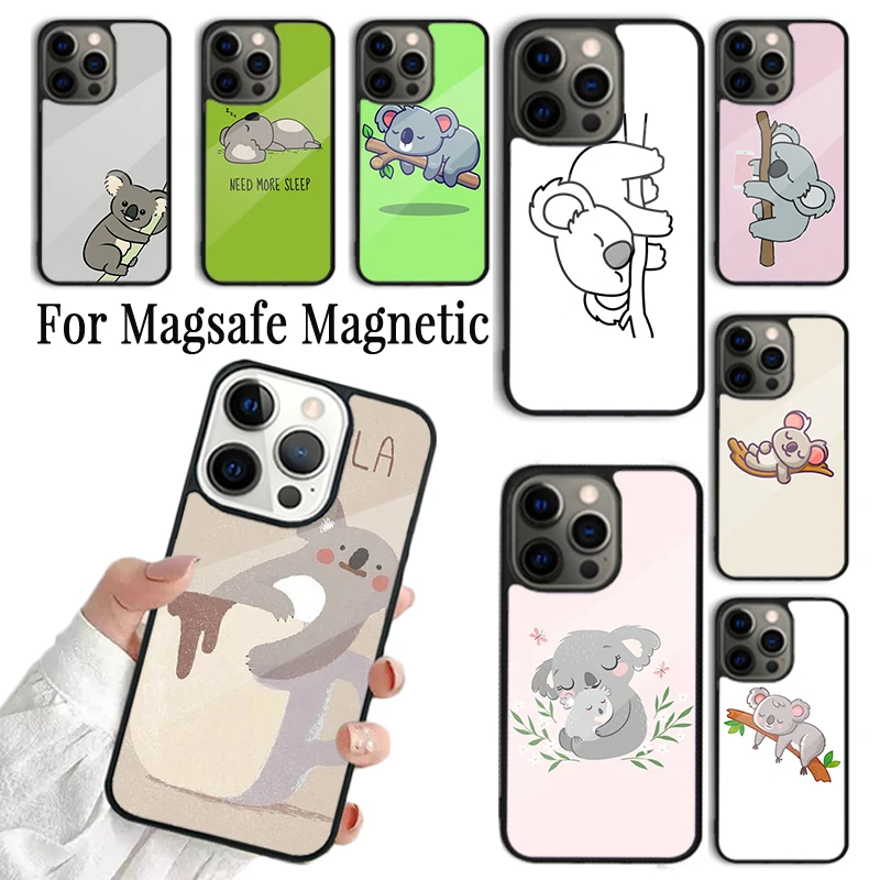 Animal sleeping koala Phone Case Cover For iPhone 17  AIR 16 15 14 13 12 11 Pro Max Plus Wireless Magnetic Magsafe Shell