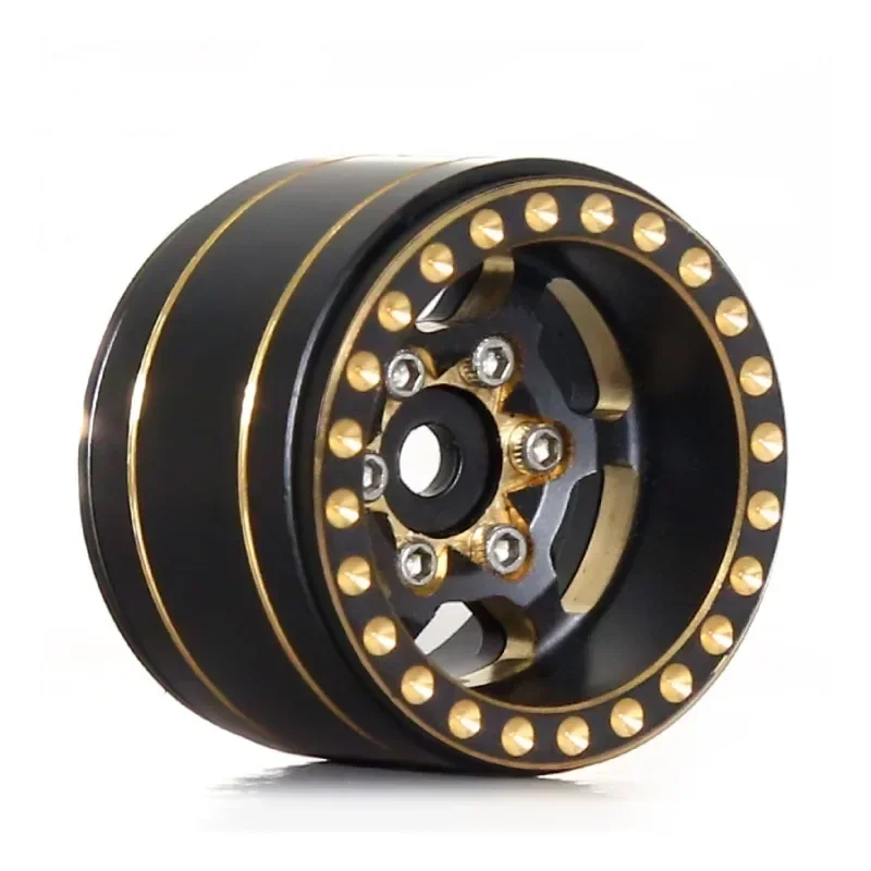 

4pcs 1.0" Brass Beadlock Wheel Hub Wheel Rim For 1/18 1/24 RC Crawler Car TRX4M SCX24 AX24 Upgrade Parts Accessories
