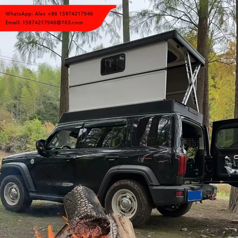 Easy Setup Aluminum Hardshell Car Rooftop Tent Waterproof Lightweight Roof Top Tent For 4x4 Offroad Camping Car Roof Racks