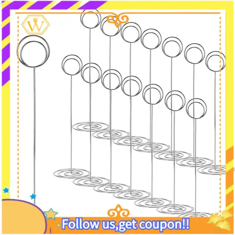 A01K-30 Pack 8.75 Inch Tall Table Number Holder, Place Card Holder, Table Picture Holder, Wire Photo Holder Clip,Menu Memo