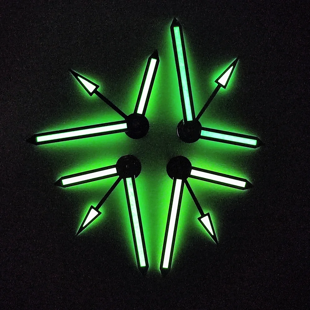 High Quality Watch Hands ST2555 Hands GMT Seconds C3 Luminous Hands For ST2555/ST2533/6497 Movement Replacement Parts