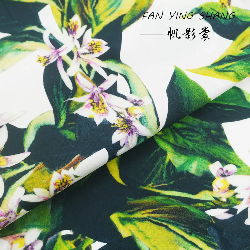 2025 زهرة الليمون الرقمية 100% نسيج القطن لفستان Telas Para Costura Tissus Couture ткан القماش الخياطة الاشياء Tecido #2